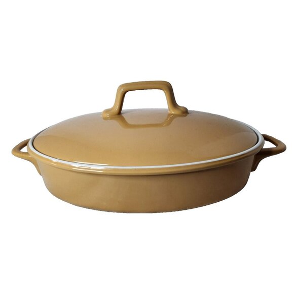 Country Living Oven To Table Bakeware Ovenware Mustard Ceramic Oval Serving Dish